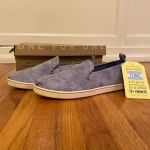 Everyday Blue Twill Tom’s Loafer Shoe